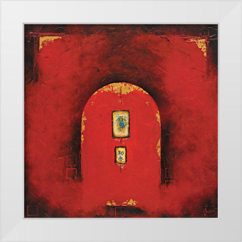 Les 3 cercles White Modern Wood Framed Art Print by Arthure