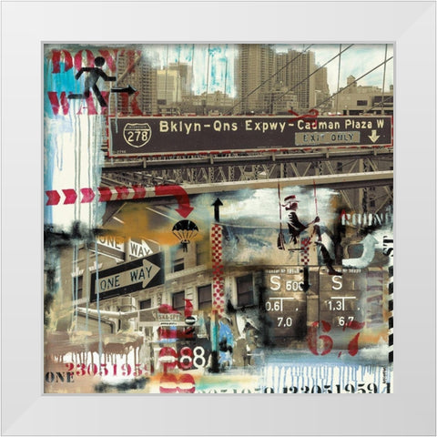 Brooklyn 278 White Modern Wood Framed Art Print by Gachaga, Vincent