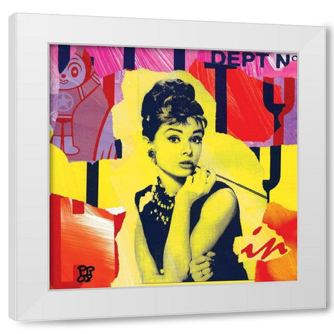 City White Modern Wood Framed Art Print by Raynal, Paul