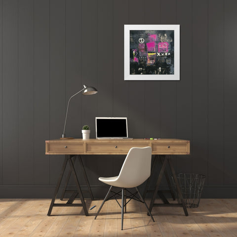 Initiales 91 White Modern Wood Framed Art Print by Trichet, Eric