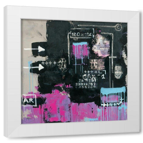 Initiales 92 White Modern Wood Framed Art Print by Trichet, Eric