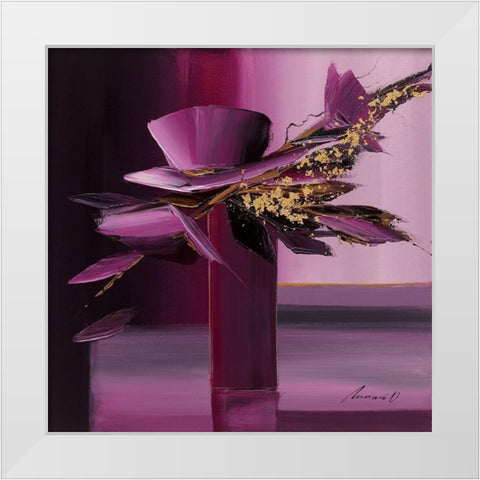 Violine White Modern Wood Framed Art Print by Tramoni, Oliver