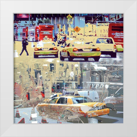 Joe# 4 White Modern Wood Framed Art Print by Bouteiller, Cedric