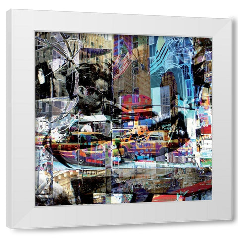 America White Modern Wood Framed Art Print by Bouteiller, Cedric