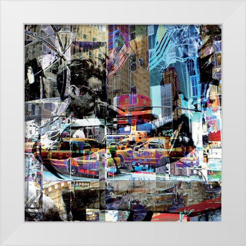 America White Modern Wood Framed Art Print by Bouteiller, Cedric