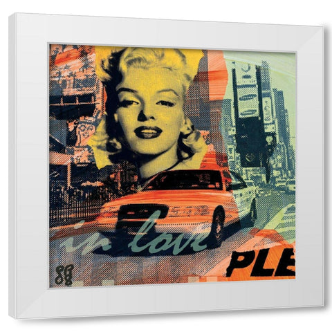 In Love White Modern Wood Framed Art Print by Raynal, Paul