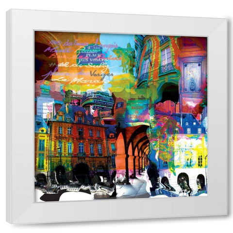 Victor Hugo White Modern Wood Framed Art Print by Kaly