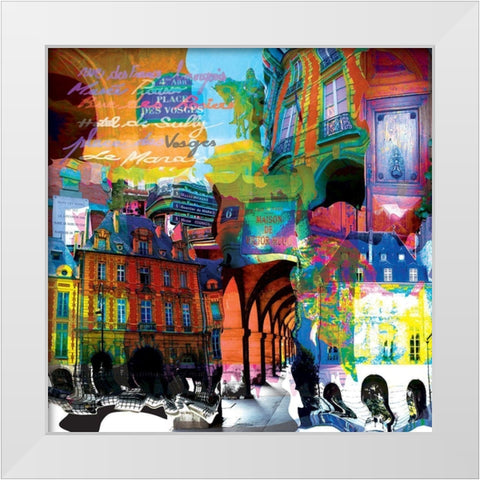 Victor Hugo White Modern Wood Framed Art Print by Kaly