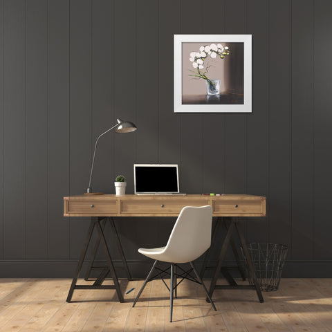 Volutes dorchide es blanches I White Modern Wood Framed Art Print by Tramoni, Oliver