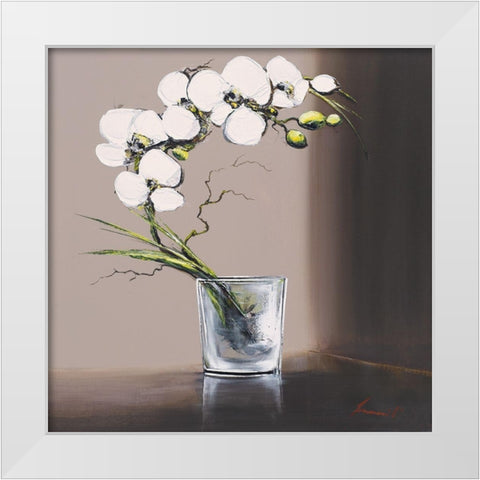 Volutes dorchide es blanches I White Modern Wood Framed Art Print by Tramoni, Oliver