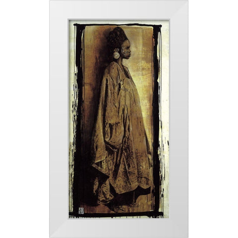 La fille du chef White Modern Wood Framed Art Print by Arietti, Fabienne