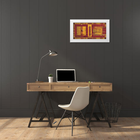 Le voyage solitaire White Modern Wood Framed Art Print by Moumen, Leila