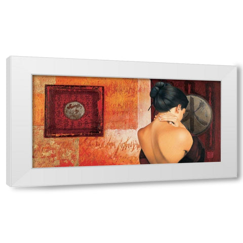 Soupir effleure White Modern Wood Framed Art Print by Graux, David