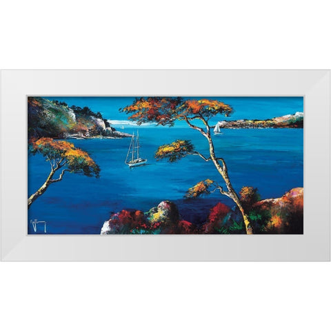 La baie White Modern Wood Framed Art Print by Keiflin, Roger