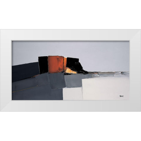 Fort dAntibes White Modern Wood Framed Art Print by Vadon, Veronique