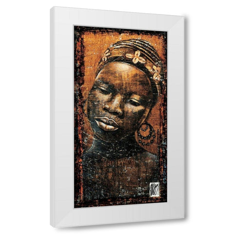 Le sourire 1 White Modern Wood Framed Art Print by Arietti, Fabienne