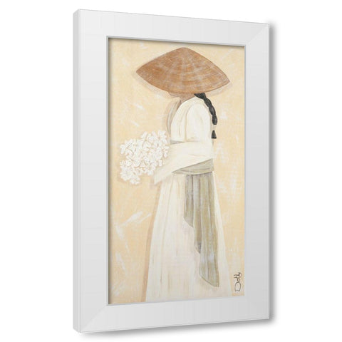 La mariee White Modern Wood Framed Art Print by Dothy