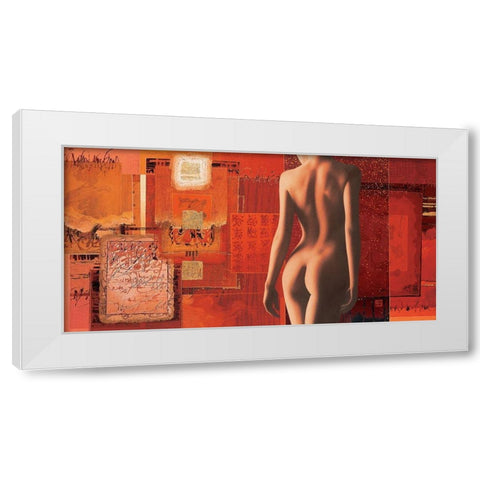 A lombre de tes yeux White Modern Wood Framed Art Print by Graux, David
