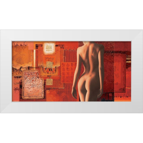 A lombre de tes yeux White Modern Wood Framed Art Print by Graux, David
