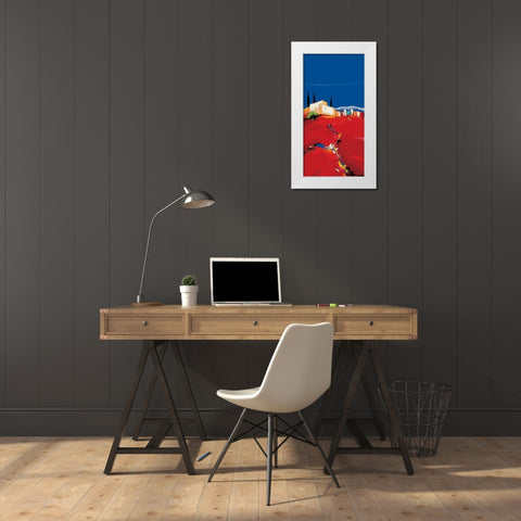La petite ravine White Modern Wood Framed Art Print by Eurgal, Christian