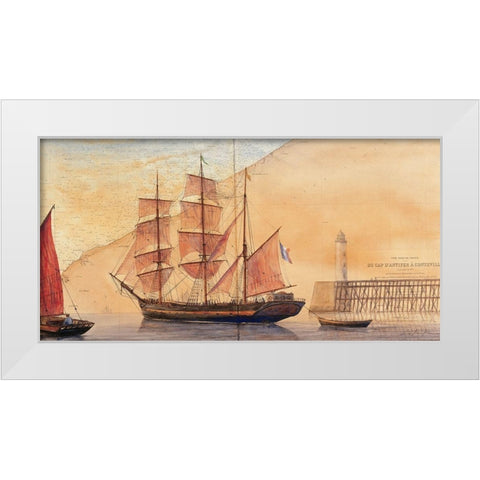 Fecamp White Modern Wood Framed Art Print by Letestu, Philippe