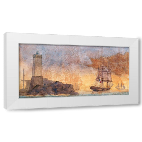 Raz de Sein White Modern Wood Framed Art Print by Letestu, Philippe