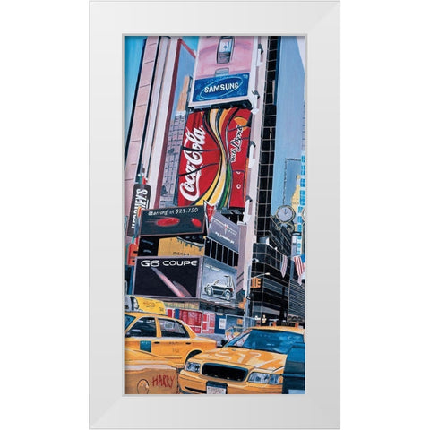Pontiac White Modern Wood Framed Art Print by Toque, Harry