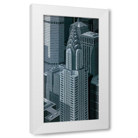 Chrysler White Modern Wood Framed Art Print by Peyret, Eric