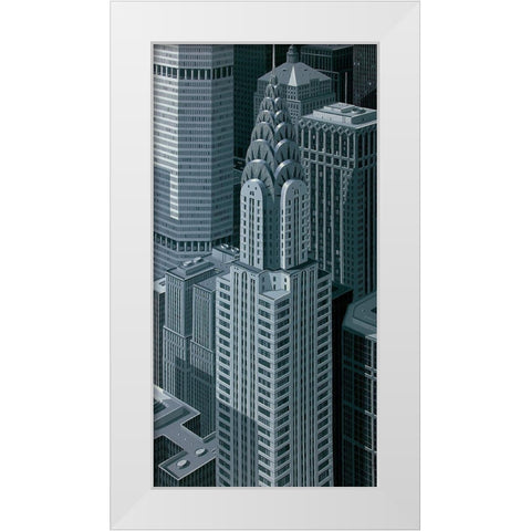 Chrysler White Modern Wood Framed Art Print by Peyret, Eric
