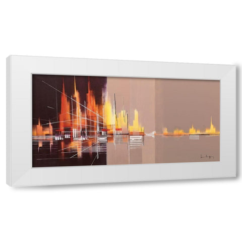 Jubileumlaan White Modern Wood Framed Art Print by Drappier, Luc