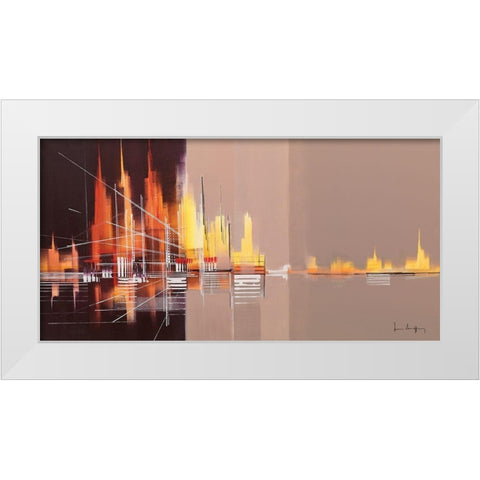 Jubileumlaan White Modern Wood Framed Art Print by Drappier, Luc