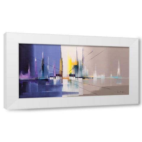 Langs de Vaart White Modern Wood Framed Art Print by Drappier, Luc
