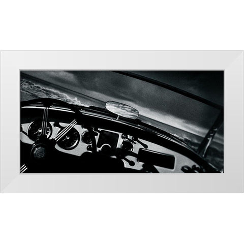 Light in the mirror White Modern Wood Framed Art Print by Marchand, Philippe