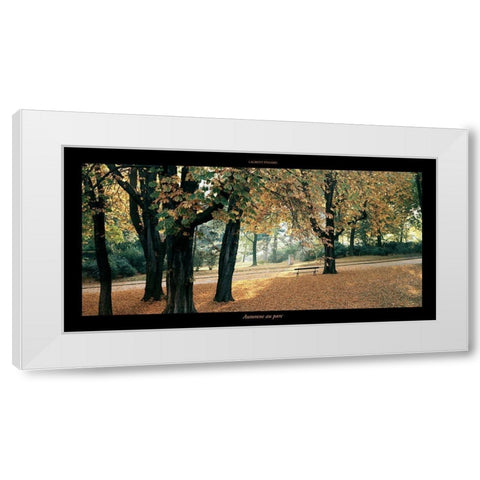 Automne au parc White Modern Wood Framed Art Print by Pinsard, Laurent