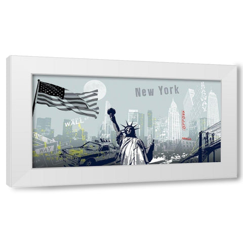 Appolo White Modern Wood Framed Art Print by Farkas, Atelier