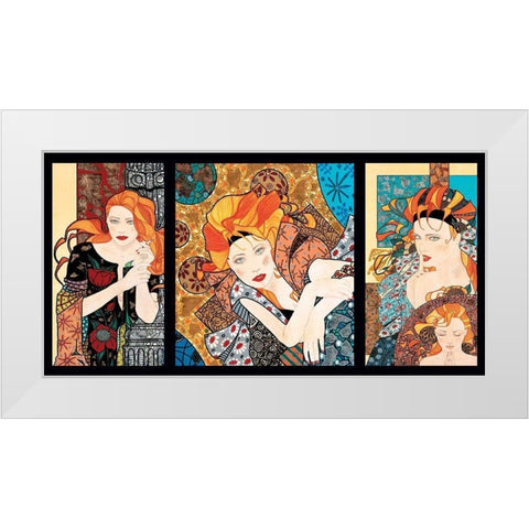 Composition 1 White Modern Wood Framed Art Print by Stampfer, Sophie