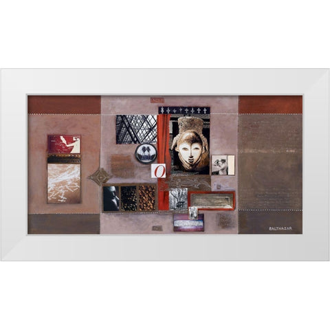 Origines White Modern Wood Framed Art Print by Balthazar