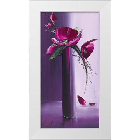 Elegance en mauve I White Modern Wood Framed Art Print by Tramoni, Oliver