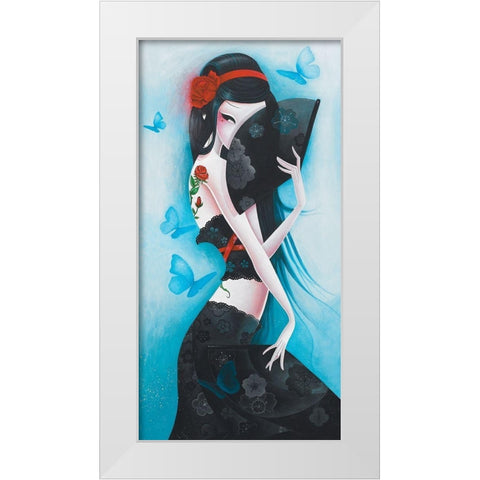 Hide White Modern Wood Framed Art Print by Sybile