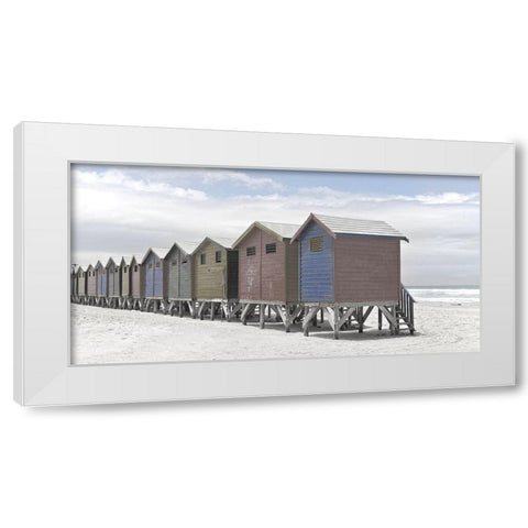 Plage 2 White Modern Wood Framed Art Print by Braun Studio