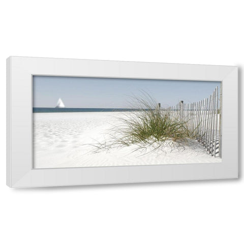 Plage 5 White Modern Wood Framed Art Print by Braun Studio