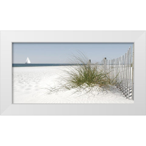 Plage 5 White Modern Wood Framed Art Print by Braun Studio