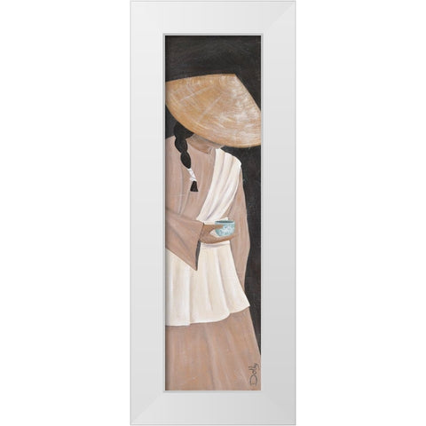 Jeune fille du Yunnon White Modern Wood Framed Art Print by Dothy