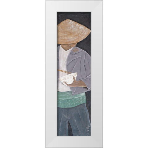 Jeune garcon du Yunnon White Modern Wood Framed Art Print by Dothy