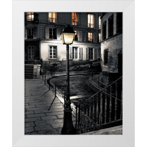 Le Vieux Paris White Modern Wood Framed Art Print by Santamaria, Daniel