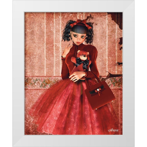 Synthetic Darkness White Modern Wood Framed Art Print by Aura