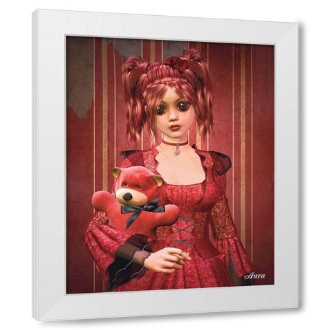 Bloody Angel White Modern Wood Framed Art Print by Aura