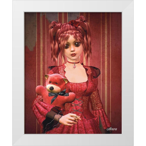 Bloody Angel White Modern Wood Framed Art Print by Aura