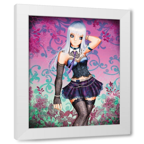 Loligoth White Modern Wood Framed Art Print by Zuleta, Miguel