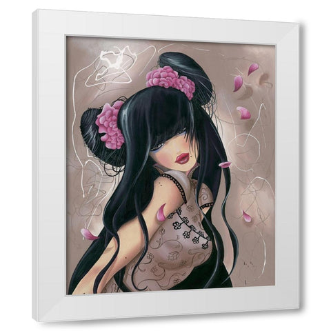 Teen Lilou White Modern Wood Framed Art Print by Rhumeur, Aurelie